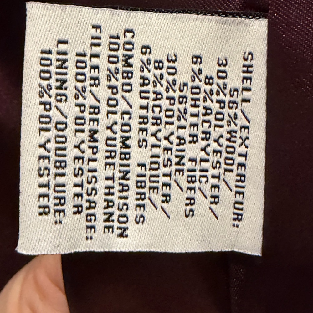 Badgley Mischka Burgundy Coat with Leather Accents NWT - Picture 8 of 13